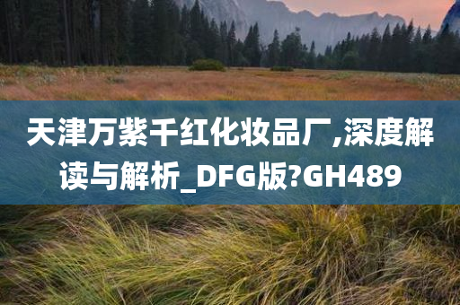 天津万紫千红化妆品厂,深度解读与解析_DFG版?GH489