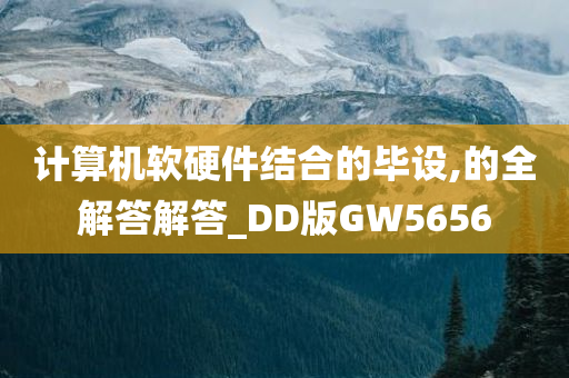 计算机软硬件结合的毕设,的全解答解答_DD版GW5656