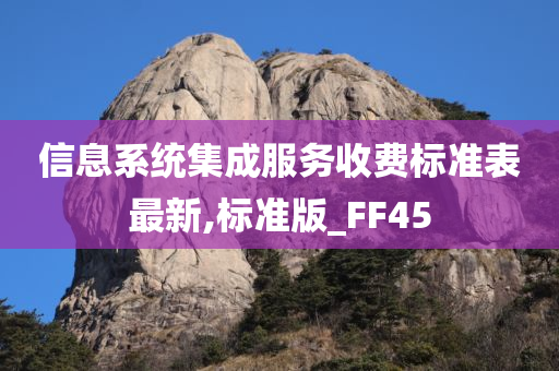 信息系统集成服务收费标准表最新,标准版_FF45