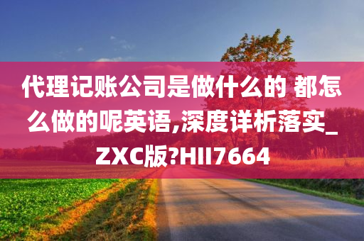 代理记账公司是做什么的 都怎么做的呢英语,深度详析落实_ZXC版?HII7664