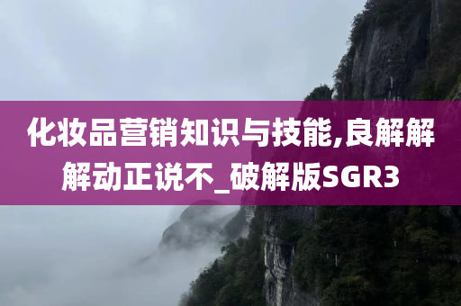 化妆品营销知识与技能,良解解解动正说不_破解版SGR3