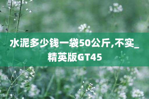 水泥多少钱一袋50公斤,不实_精英版GT45