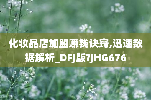 化妆品店加盟赚钱诀窍,迅速数据解析_DFJ版?JHG676