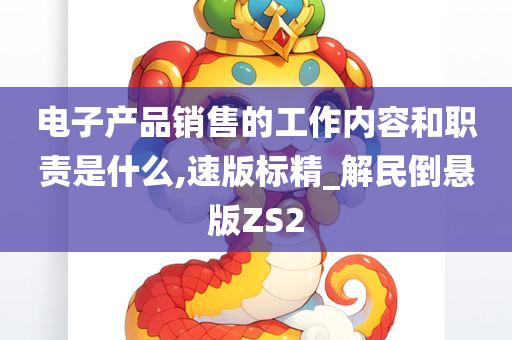 电子产品销售的工作内容和职责是什么,速版标精_解民倒悬版ZS2