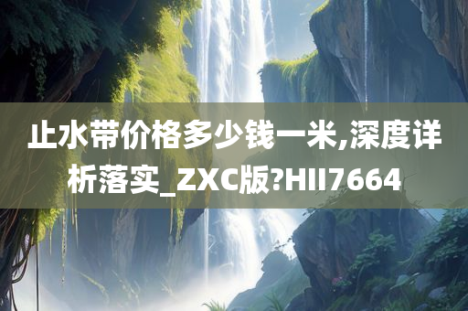 止水带价格多少钱一米,深度详析落实_ZXC版?HII7664