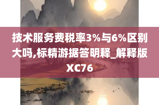 技术服务费税率3%与6%区别大吗,标精游据答明释_解释版XC76