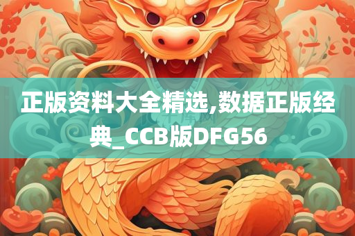 正版资料大全精选,数据正版经典_CCB版DFG56