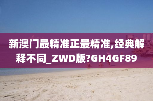 新澳门最精准正最精准,经典解释不同_ZWD版?GH4GF89