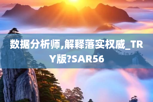 数据分析师,解释落实权威_TRY版?SAR56