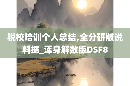 税校培训个人总结,全分研版说料据_浑身解数版DSF8