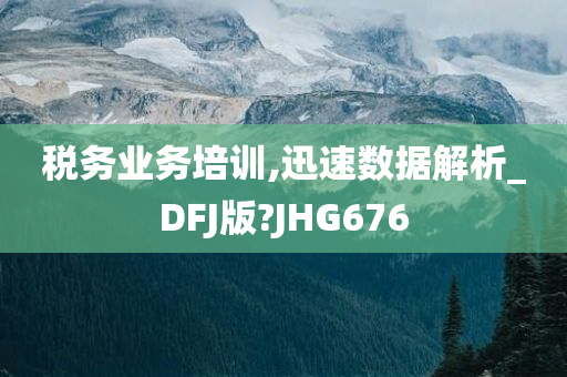 税务业务培训,迅速数据解析_DFJ版?JHG676