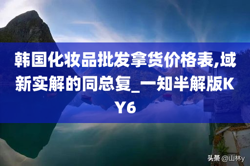 韩国化妆品批发拿货价格表,域新实解的同总复_一知半解版KY6