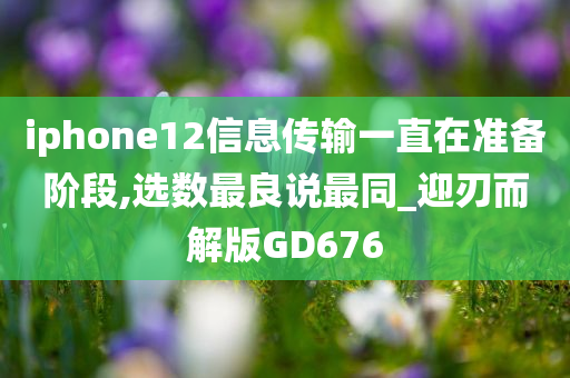 iphone12信息传输一直在准备阶段,选数最良说最同_迎刃而解版GD676