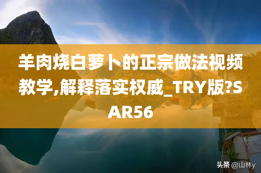 羊肉烧白萝卜的正宗做法视频教学,解释落实权威_TRY版?SAR56