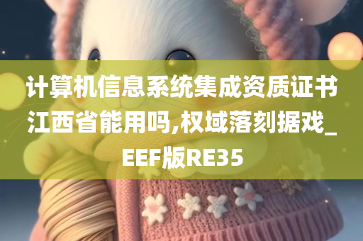 计算机信息系统集成资质证书江西省能用吗,权域落刻据戏_EEF版RE35