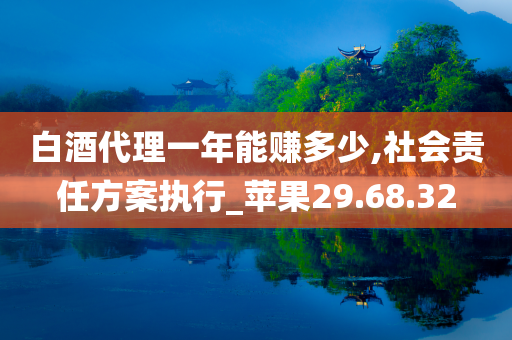 白酒代理一年能赚多少,社会责任方案执行_苹果29.68.32