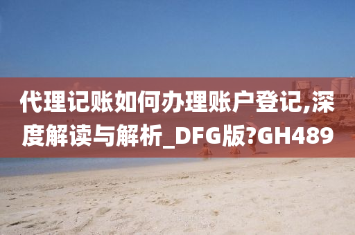 代理记账如何办理账户登记,深度解读与解析_DFG版?GH489