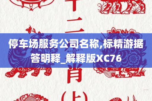 停车场服务公司名称,标精游据答明释_解释版XC76