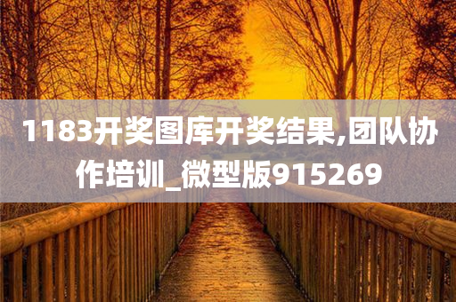 1183开奖图库开奖结果,团队协作培训_微型版915269