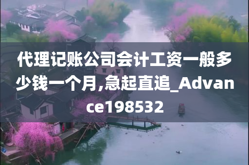 代理记账公司会计工资一般多少钱一个月,急起直追_Advance198532