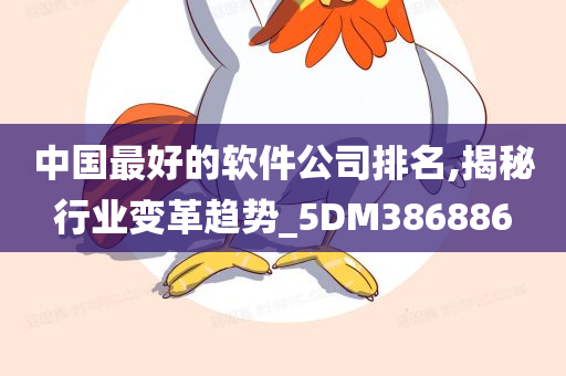 中国最好的软件公司排名,揭秘行业变革趋势_5DM386886