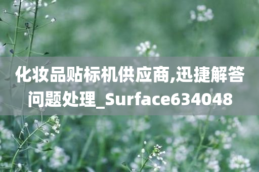 化妆品贴标机供应商,迅捷解答问题处理_Surface634048