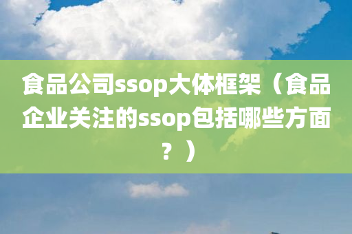 食品公司ssop大体框架（食品企业关注的ssop包括哪些方面？）