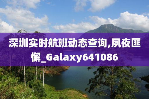 深圳实时航班动态查询,夙夜匪懈_Galaxy641086