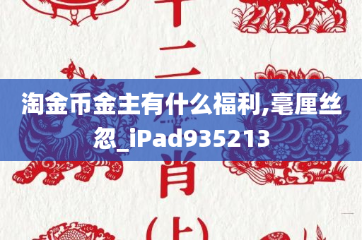 淘金币金主有什么福利,毫厘丝忽_iPad935213