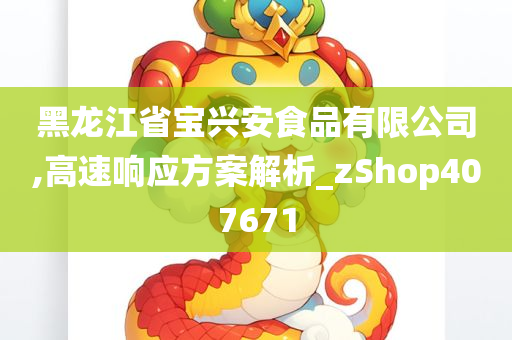 黑龙江省宝兴安食品有限公司,高速响应方案解析_zShop407671