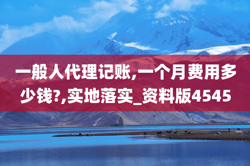 一般人代理记账,一个月费用多少钱?,实地落实_资料版4545