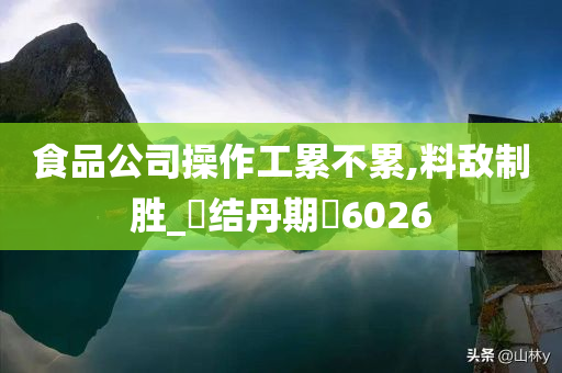 食品公司操作工累不累,料敌制胜_‌结丹期‌6026