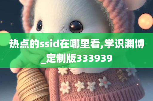 热点的ssid在哪里看,学识渊博_定制版333939