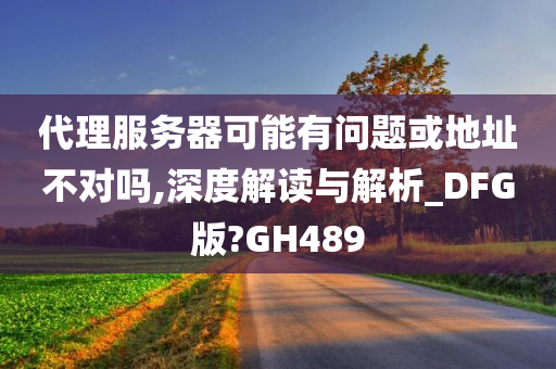 代理服务器可能有问题或地址不对吗,深度解读与解析_DFG版?GH489