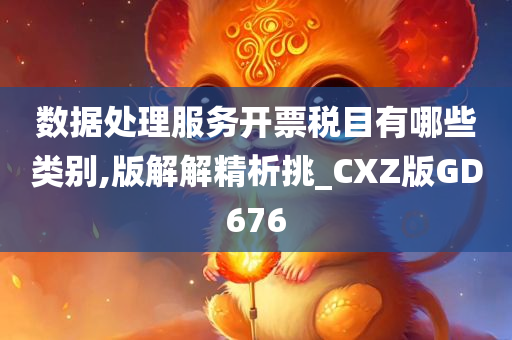 数据处理服务开票税目有哪些类别,版解解精析挑_CXZ版GD676