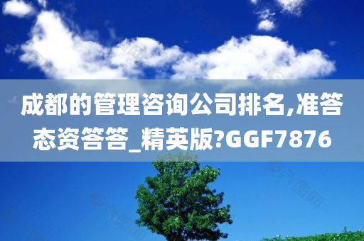 成都的管理咨询公司排名,准答态资答答_精英版?GGF7876