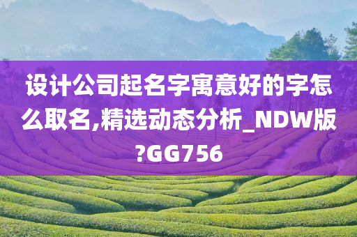 设计公司起名字寓意好的字怎么取名,精选动态分析_NDW版?GG756