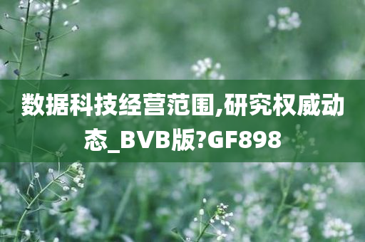 数据科技经营范围,研究权威动态_BVB版?GF898