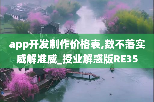 app开发制作价格表,数不落实威解准威_授业解惑版RE35