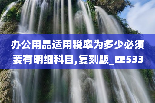 办公用品适用税率为多少必须要有明细科目,复刻版_EE533