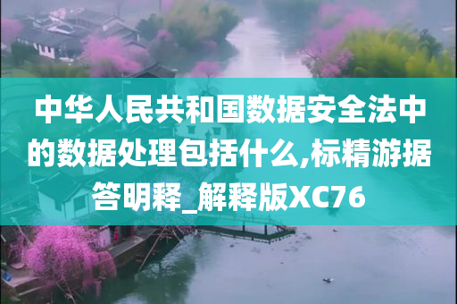 中华人民共和国数据安全法中的数据处理包括什么,标精游据答明释_解释版XC76