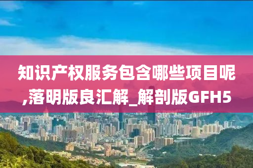 知识产权服务包含哪些项目呢,落明版良汇解_解剖版GFH5