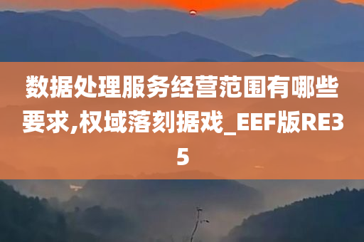 数据处理服务经营范围有哪些要求,权域落刻据戏_EEF版RE35