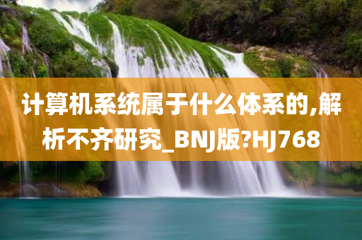 计算机系统属于什么体系的,解析不齐研究_BNJ版?HJ768