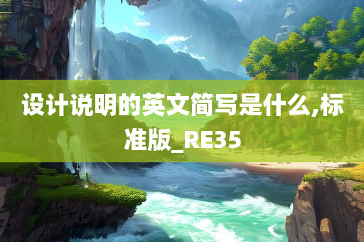 设计说明的英文简写是什么,标准版_RE35