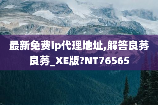 最新免费ip代理地址,解答良莠良莠_XE版?NT76565