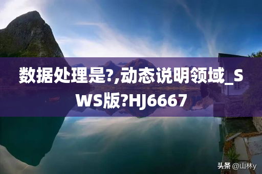 数据处理是?,动态说明领域_SWS版?HJ6667