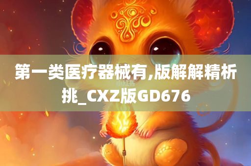 第一类医疗器械有,版解解精析挑_CXZ版GD676