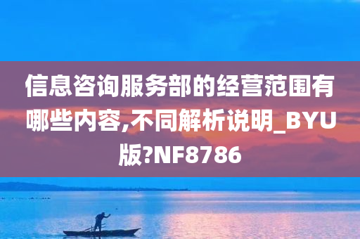 信息咨询服务部的经营范围有哪些内容,不同解析说明_BYU版?NF8786