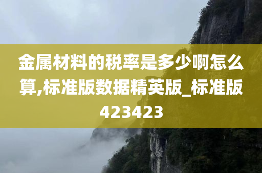 金属材料的税率是多少啊怎么算,标准版数据精英版_标准版423423